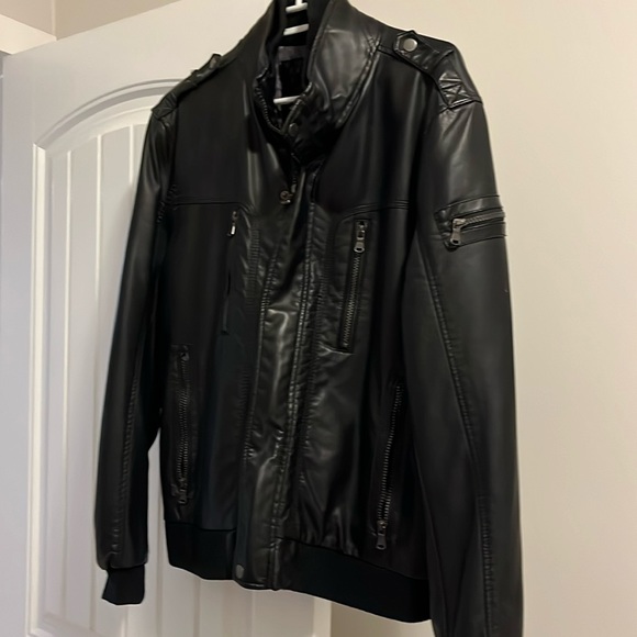 Calvin Klein men’s vegan leather bomber jacket - Picture 1 of 3